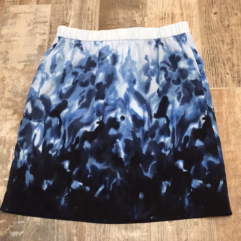 Chico’s Watercolor Skirt With Pockets Size 1/M